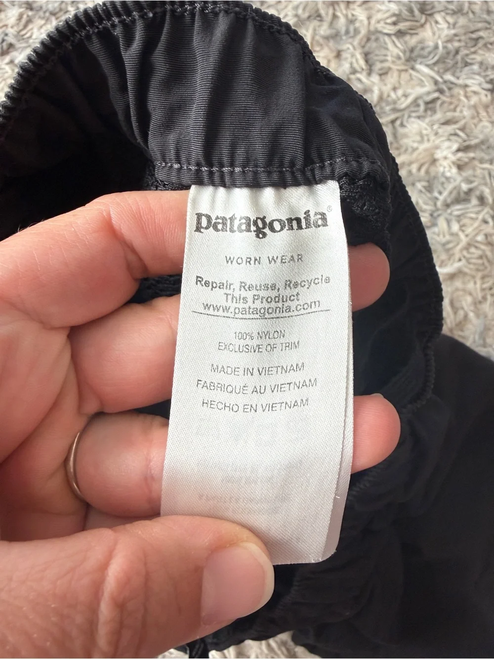 Women’s Black Athletic Running Shorts Patagonia Medium